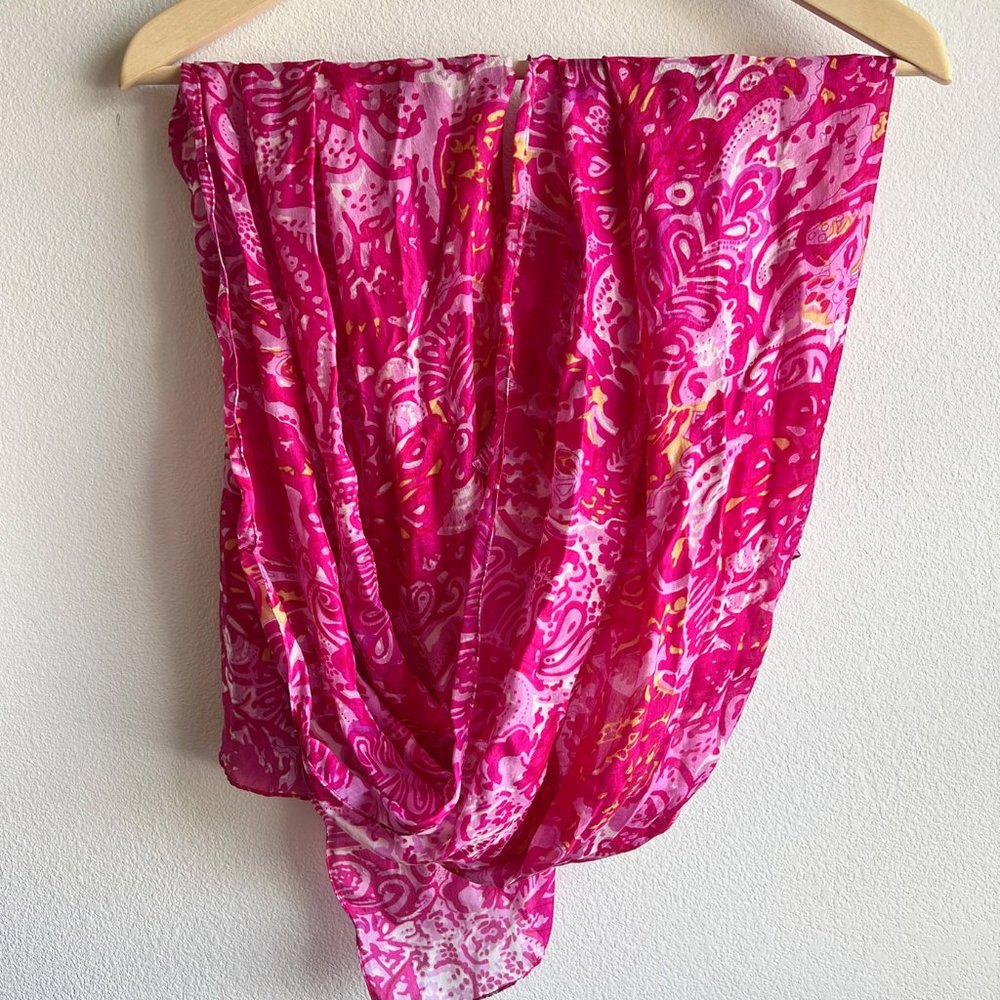 Pink Silk Scarf